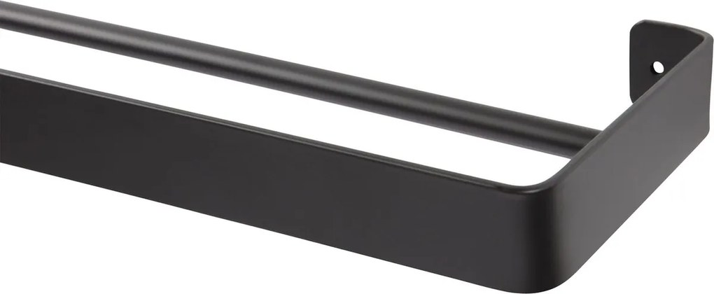 Fali törölközőtartó HANDY 60x12,5 cm, fekete