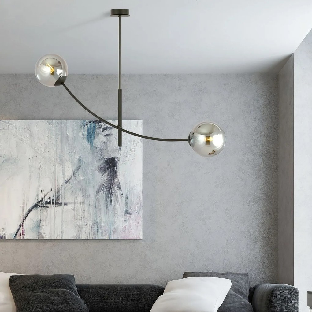 Emibig modern mennyezeti lámpa hunter fekete grafit emi1100/2