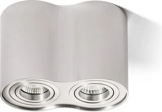 RENDL MILANO II mennyezeti lámpa szálcsiszolt alumínium 230V GU10 2x35W
