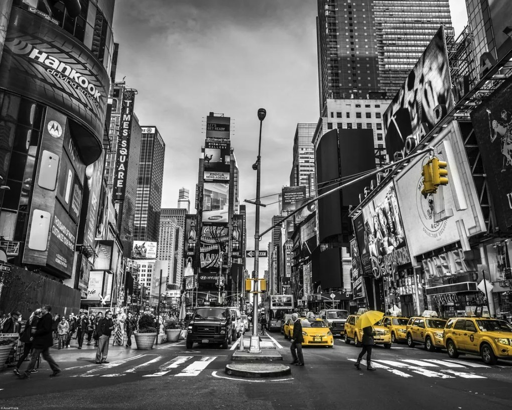 Poszter 50x40cm Fényjelző a Times Square-en, Assaf Frank