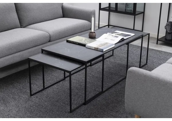 ALMA 3 részes dohányzóasztal szett antracit