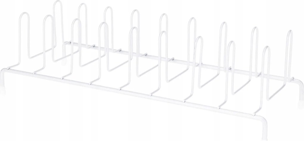 Tányértartó Állvány Konyhai Rendszerező Szekrényhez Fém Fehér Fedővel