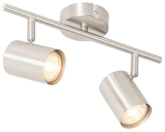 Modern mennyezeti lámpa acél 2-lámpás állítható - Jeana