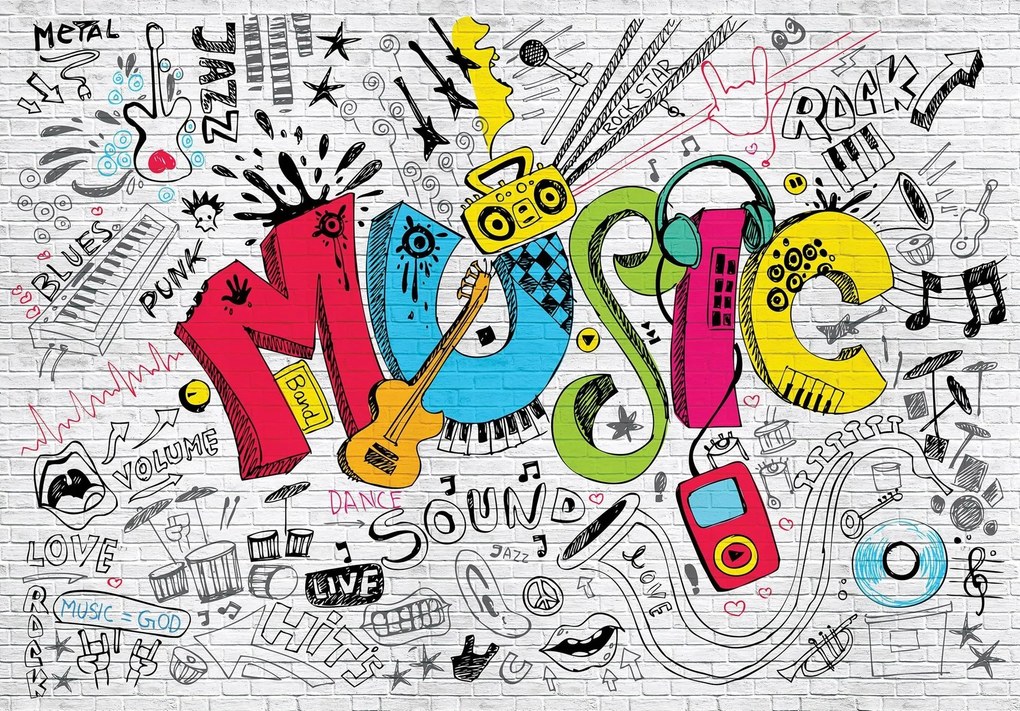 Ifjúsági fotótapéta Graffiti feliratok 254 x 184