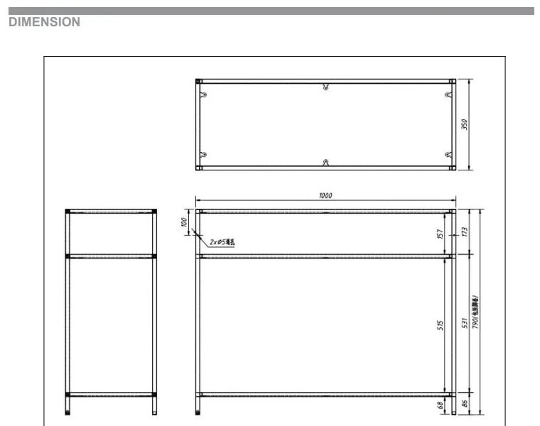 Seaford konzolasztal, 100 x 35 cm - Actona
