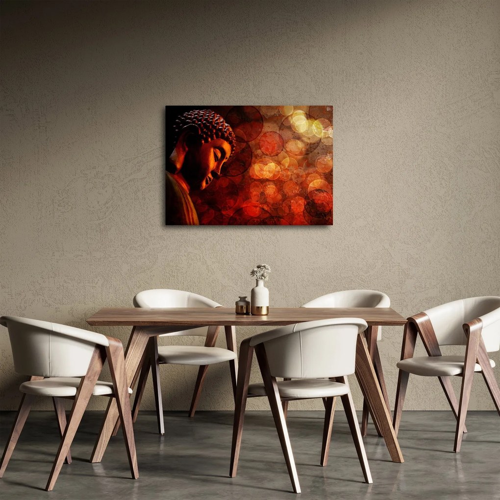 Kép - Buddha piros tónusokkal (70x50 cm)