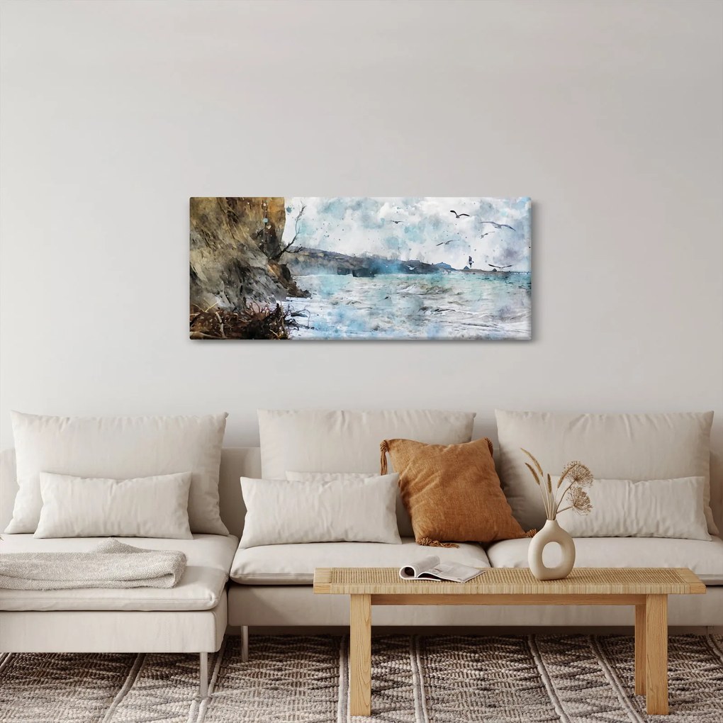 Kép - Zátony, akvarell (120x50 cm)