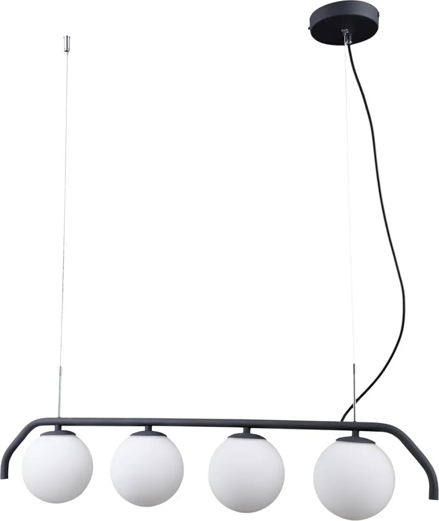 ITALUX PND-3300-4-BK CARIMI Többágú Függesztett Lámpa Fehér, Fekete G9 IP20