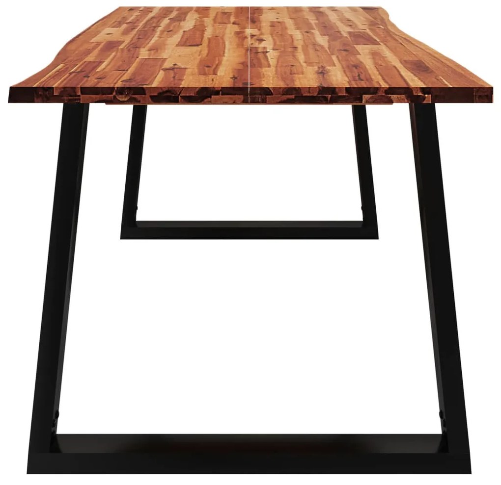 tömör akácfa étkezőasztal természetes éllel 180 x 90 x 75 cm