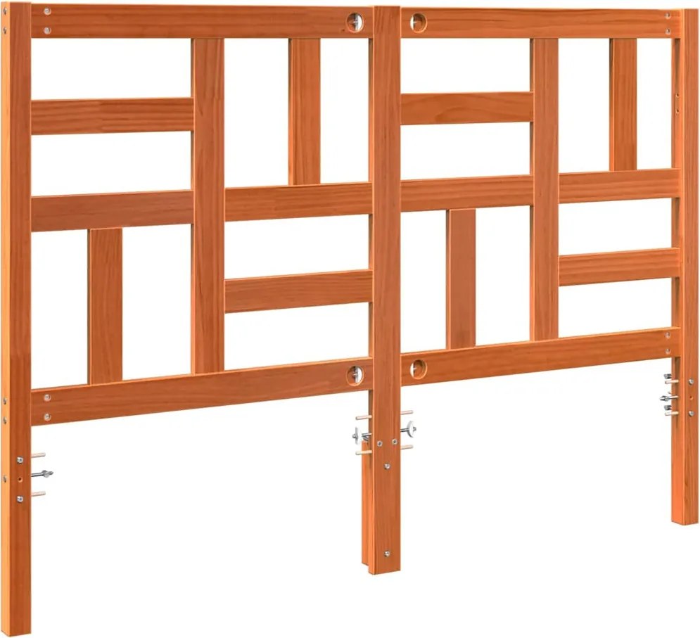 Ágyszerkezet Fejtámla fejtámlával Viaszbarna 145.5 x 4 x 104 cm