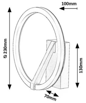 Rabalux 71350 - RENARA LED fali lámpa LED/8W/230V 3000K