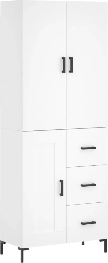 vidaXL fehér szerelt fa magasszekrény 69,5 x 34 x 180 cm