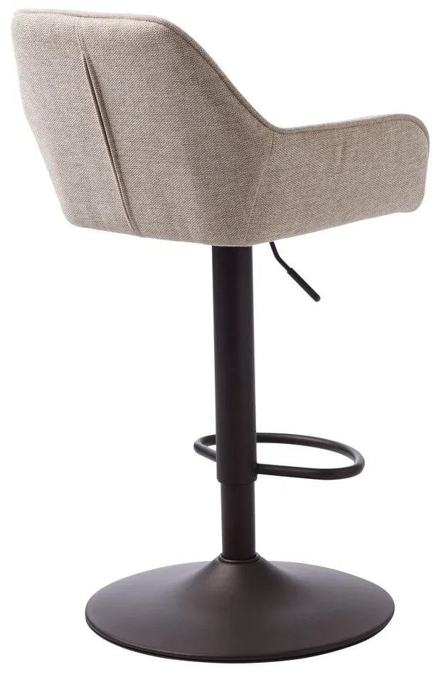 Bézs kárpitozott állítható magasságú-karfás bárszék (ülésmagasság 65 cm) Nolan – Unique Furniture