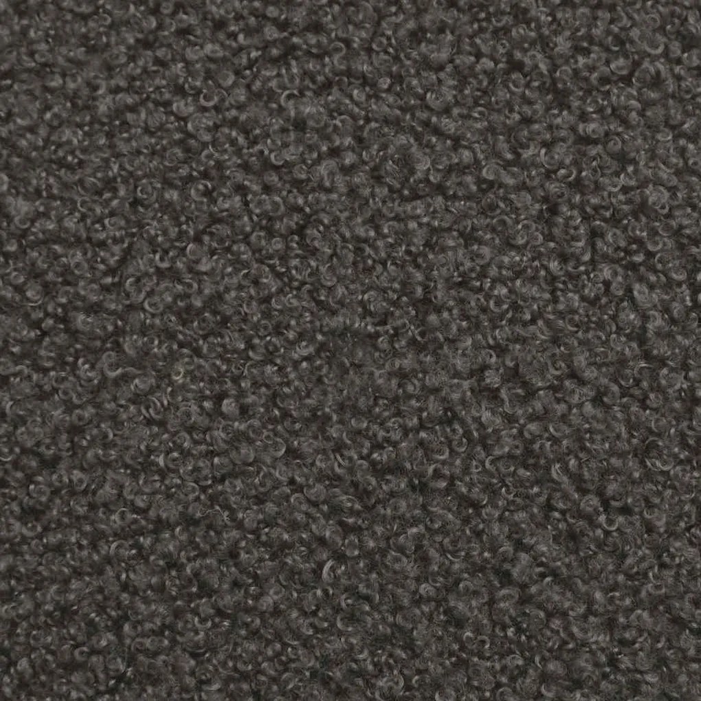 moduláris kanapéegység karfa nélkül sötétszürke, göndör, gyapjúszerű szövettel, 55 cm