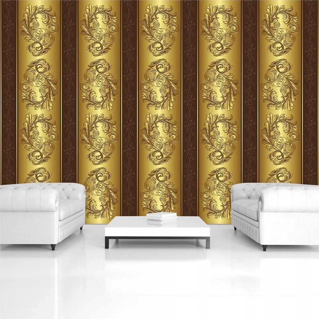 Fotótapéta flizelin Arany dísz Klasszikus minta Elegancia 250x175 +ragasztó