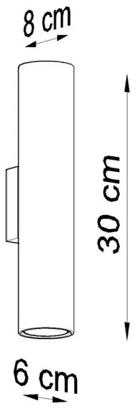 Sollux SL.0326 - Fali lámpa LAGOS 2xGU10/10W/230V fehér