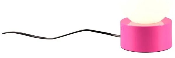 Rózsaszín asztali lámpa üveg búrával (magasság 17 cm) Countess – Reality