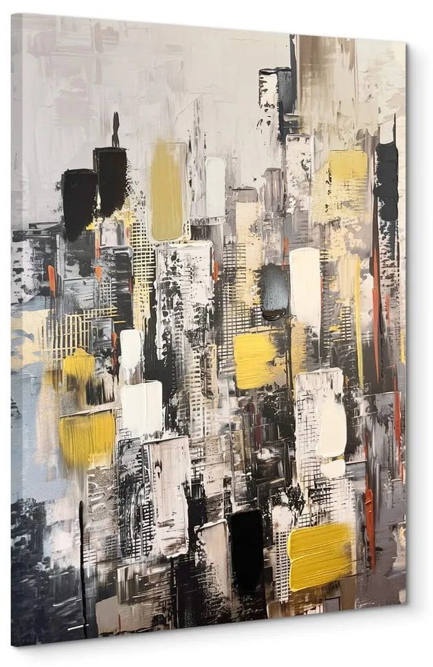 Kép kézzel festett részletekkel 70x100 cm Cityscape – Styler