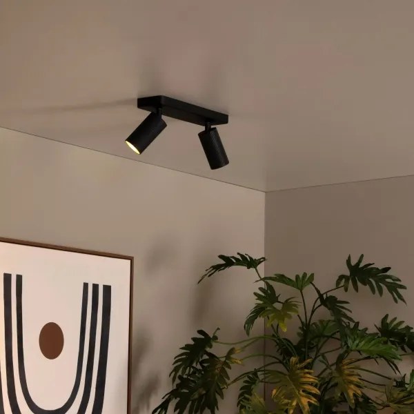 Lucide 09939/02/30 - CLUBS mennyezeti spotlámpa 2xGU10/40W/230V fekete