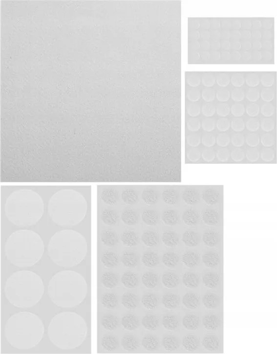 Filc és habszivacs alátétek Eva öntapadós fehér 125 bútor szék