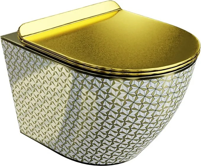 Függő WC-tál Sofi Slim Golden Never Die