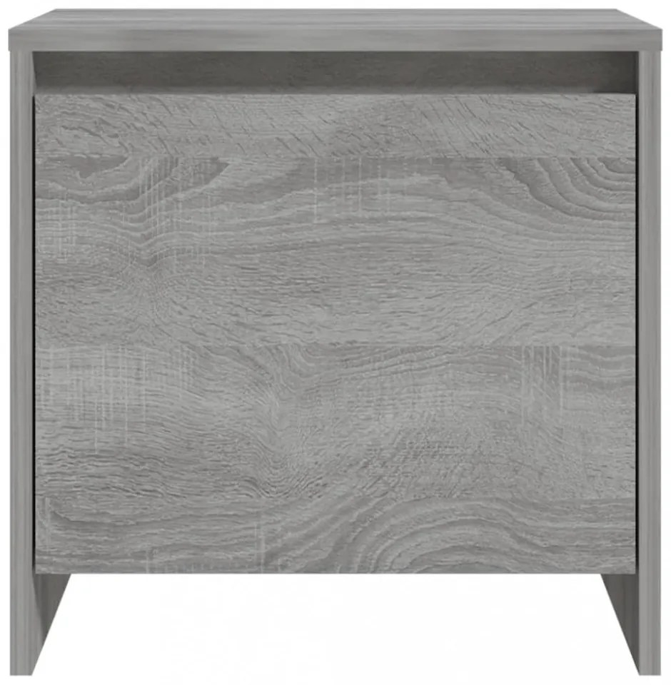 vidaXL 2 db szürke sonoma színű szerelt fa éjjeliszekrény 45x34x44,5cm