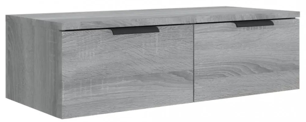 2 db szürke sonoma szerelt fa fali szekrény 68 x 30 x 20 cm