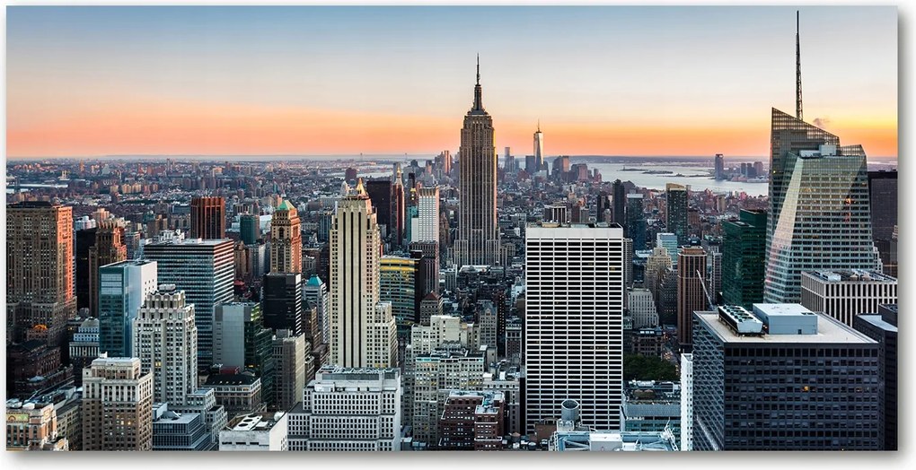 Fotó vászonkép edzett üveg New York 140x70