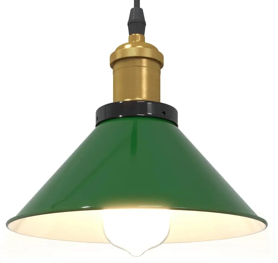 függesztéklámpa magassága állítható E27 fényes zöld Ø22cm fém