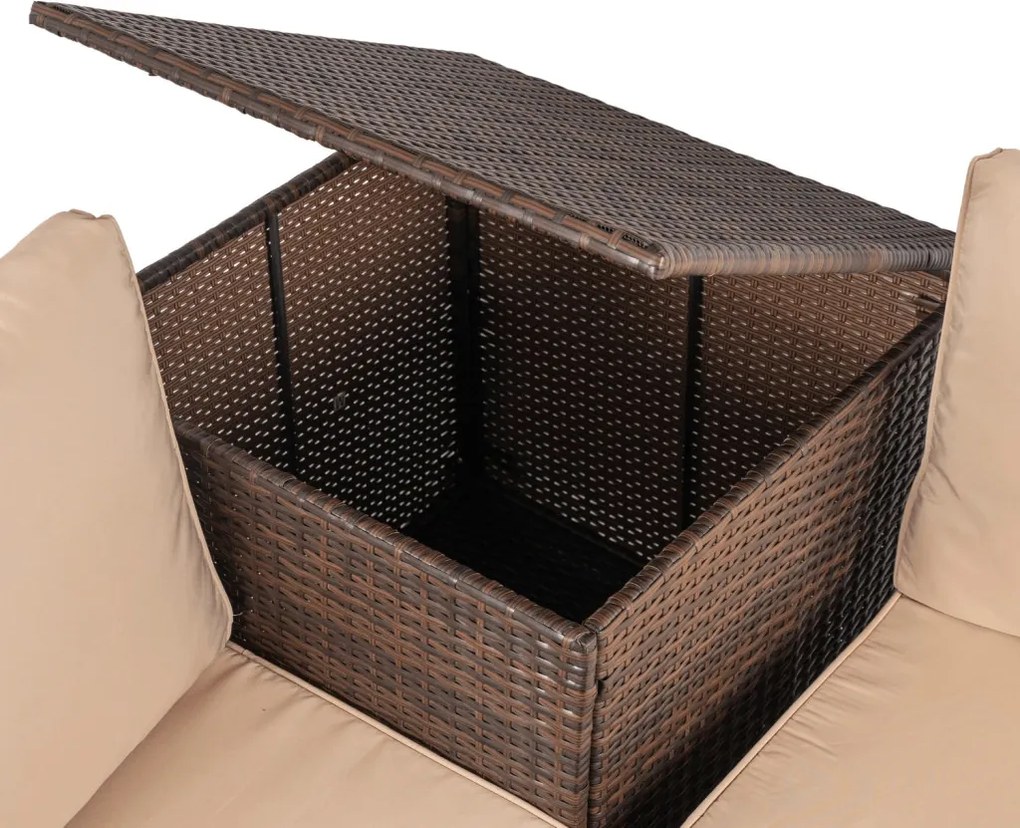 Kerti bútor szett barna/bézs színben – NEGRO