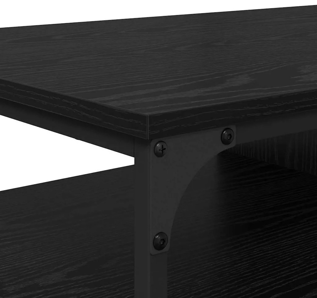 vidaXL Dohányzóasztal Fekete tölgy 100 x 50 x 45 cm Faanyag