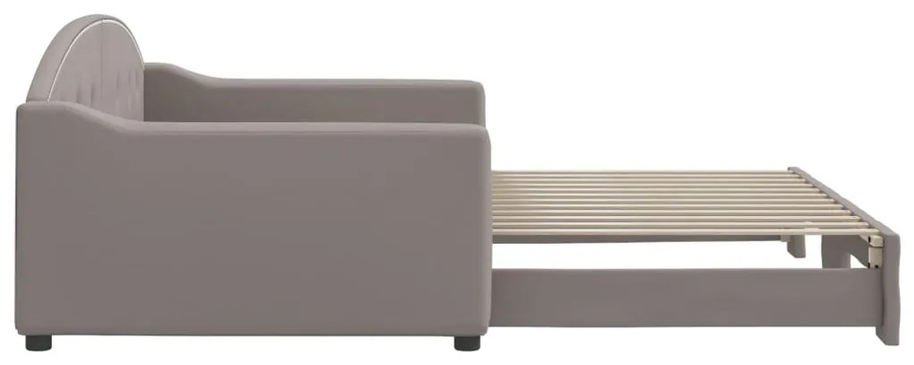 tópszínű kihúzható szövet heverő 100 x 200 cm