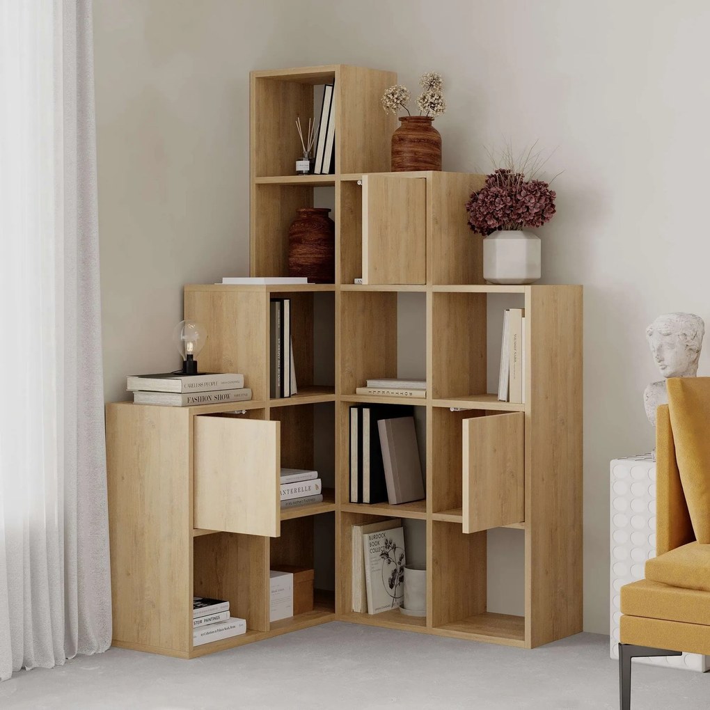 könyvespolc Paleo - Sapphire, Oak
