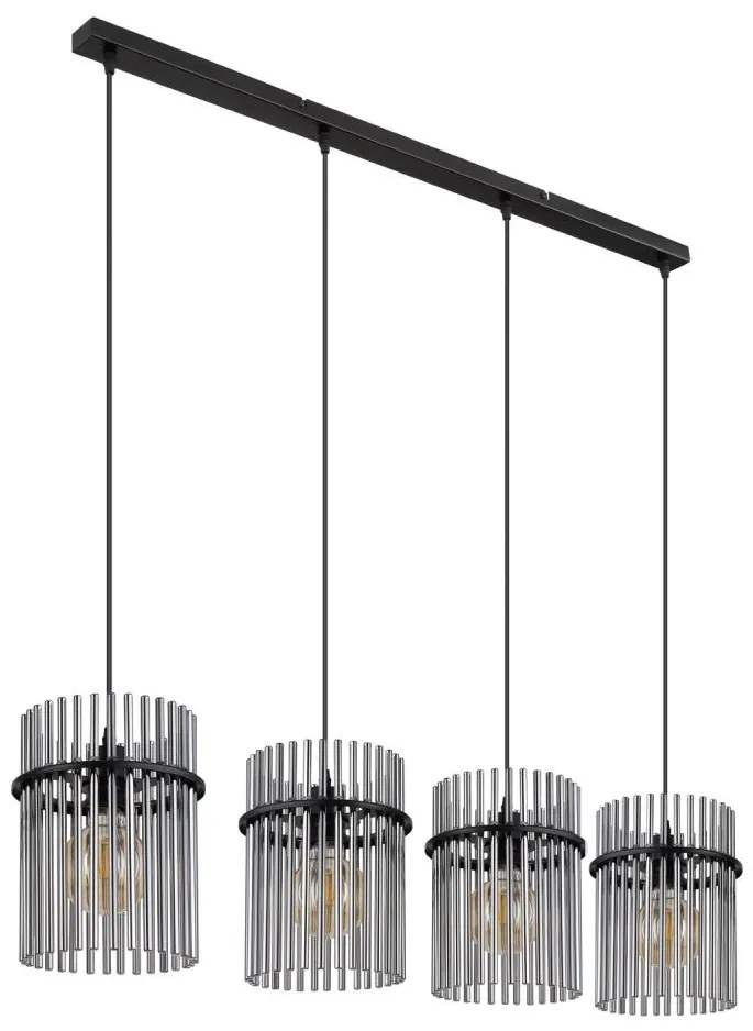Globo 15698-4H - Csillár zsinóron GORLEY 4xE27/60W/230V fekete 15698-4H