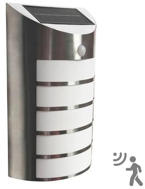 SAFFO LED/3,7V 2000 mAh IP44 napelemes fali lámpa érzékelővel