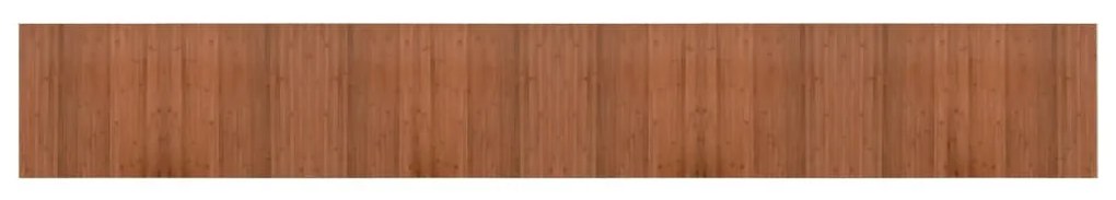 négyszögletű barna bambusz szőnyeg 60 x 400 cm