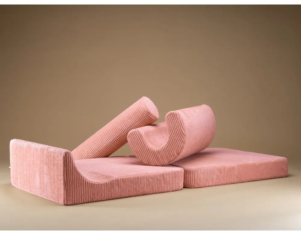 Rózsaszín kordbársony gyerek fotel Flipster – Wigiwama