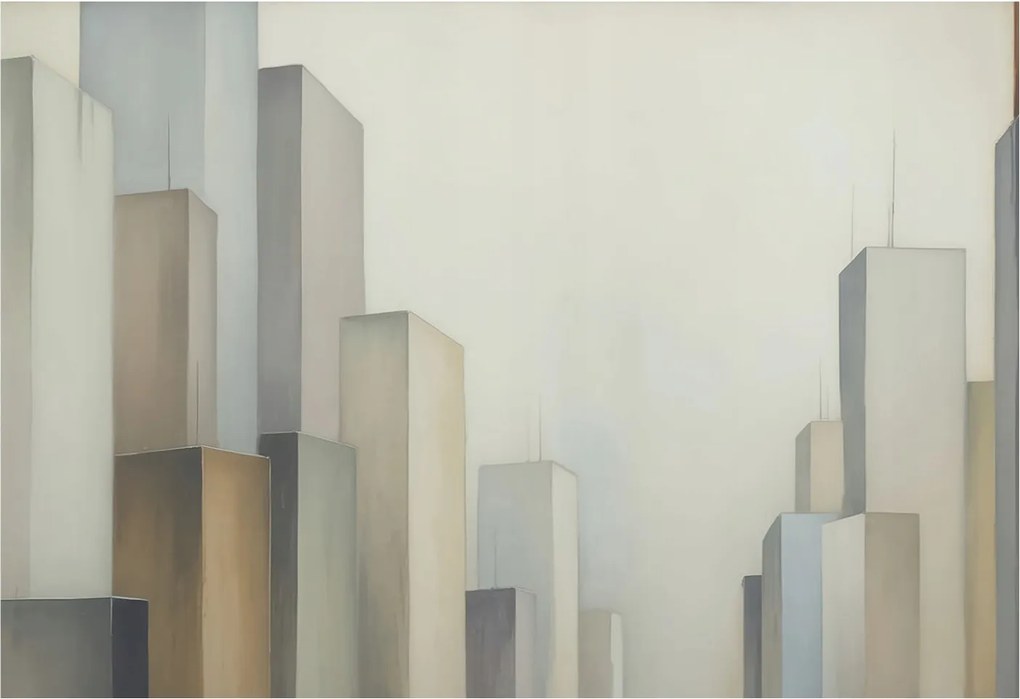 Divatos Flizelin Fali Tapéta Furnér Városi felhőkarcolók 152x104 Ragasztó