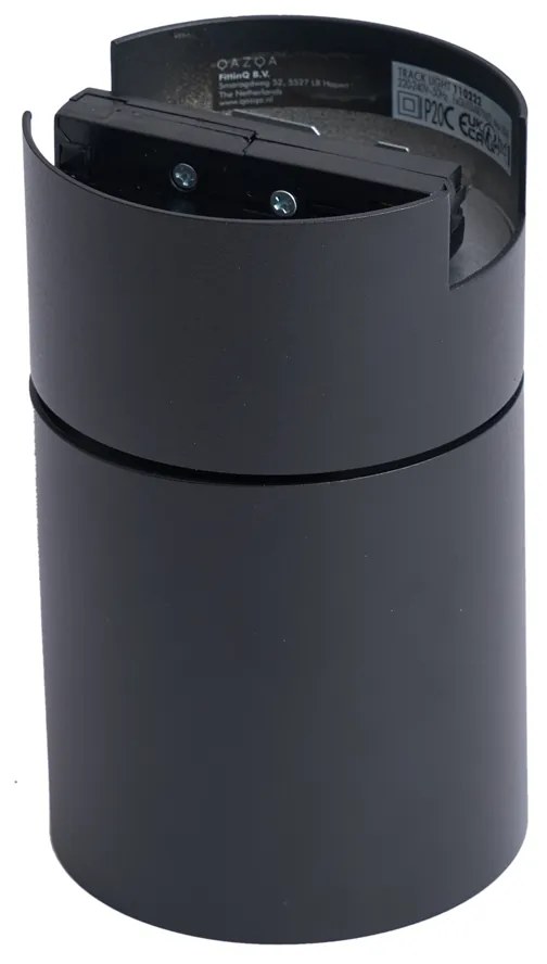 Modern fekete spotlámpa 1 fázisú sínrendszerhez GU10 70mm - Iconic Roto