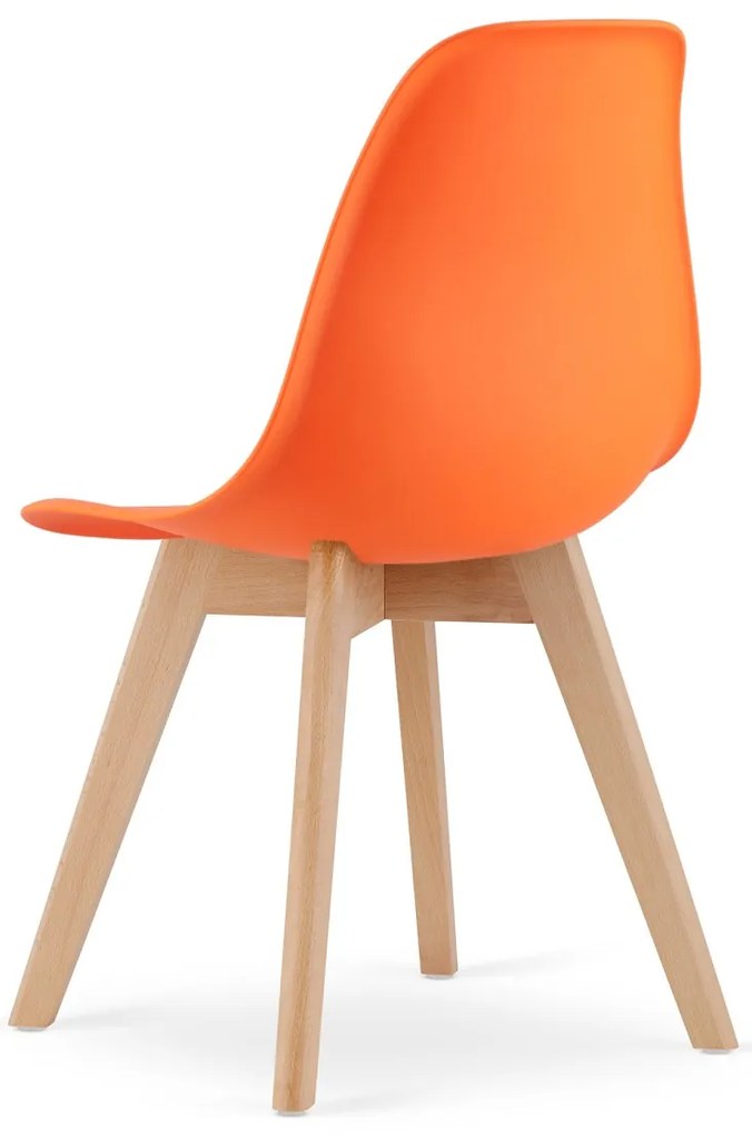 Narancssárga KITO szék bükkfa lábakkal