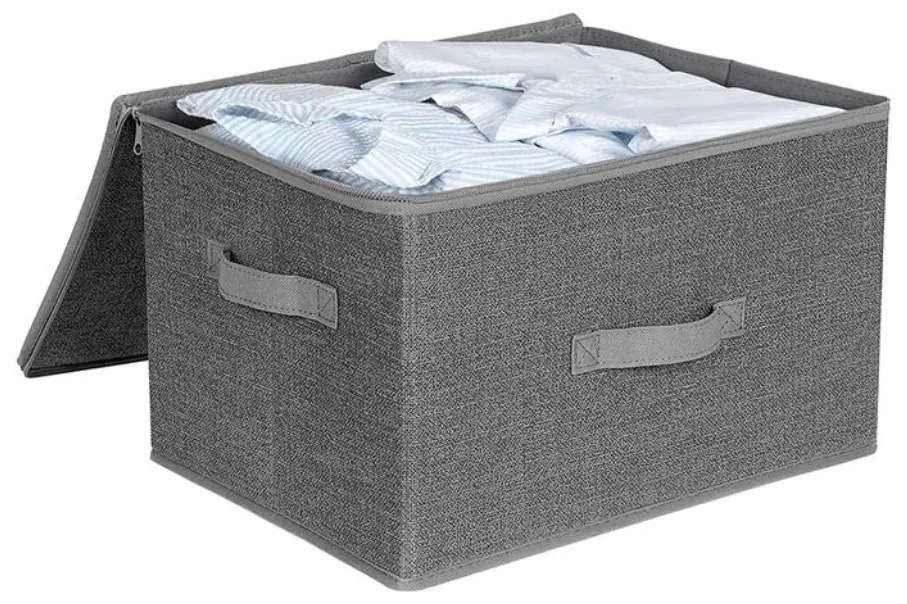 ELVIS tárolódobozok, 3 db, 40x30x25cm, szürke SongmicsHome