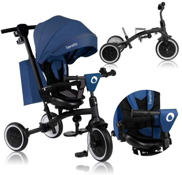Lionelo - Gyerek tricikli TRIS PLUS Blue Denim