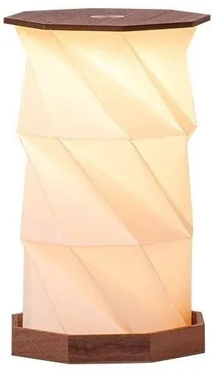 Sötét natúr színű USB fénydekoráció ø 12 cm Twist Hexagon – Gingko