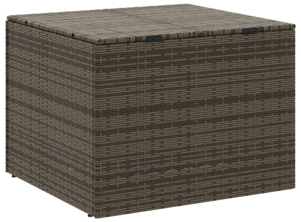 szürke polyrattan kerti tárolóláda 291 L