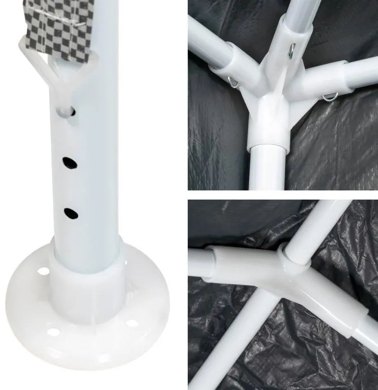 Kerti sátor cipzáras rendszerrel és oldalfalakkal 3 x 6 cm