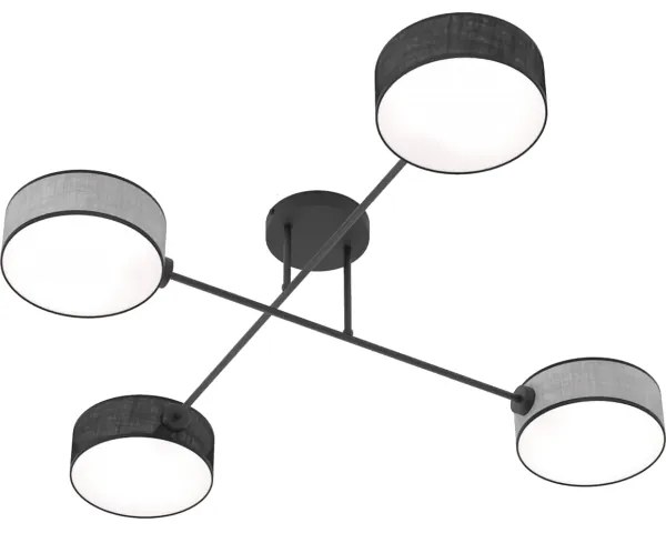 MAGA felületre szerelhető csillár 4xE14/10W/230V fekete/szürke