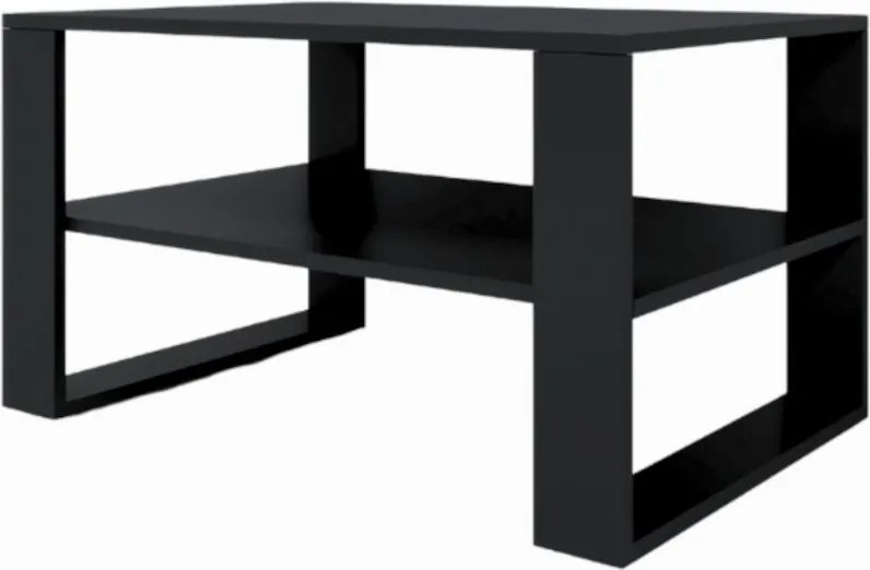 Modern dohányzóasztal nappali pad Loft fekete elegáns design