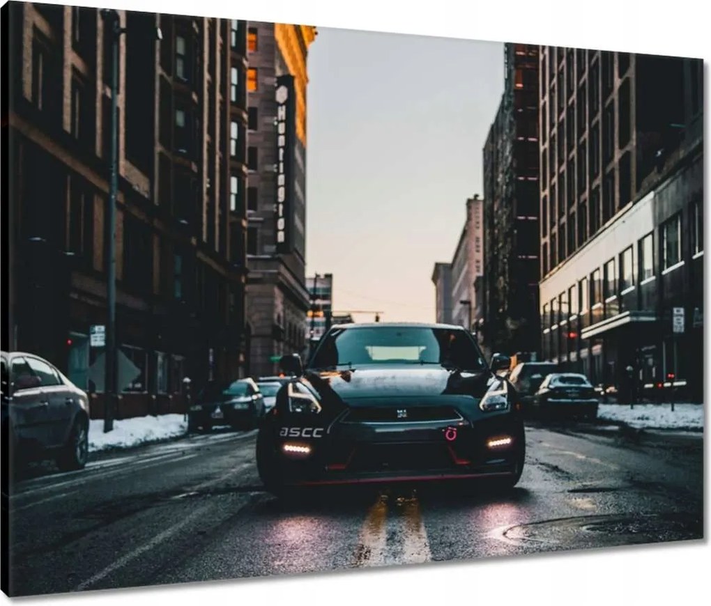 Vászonkép 80x60 Fekete Nissan Gtr