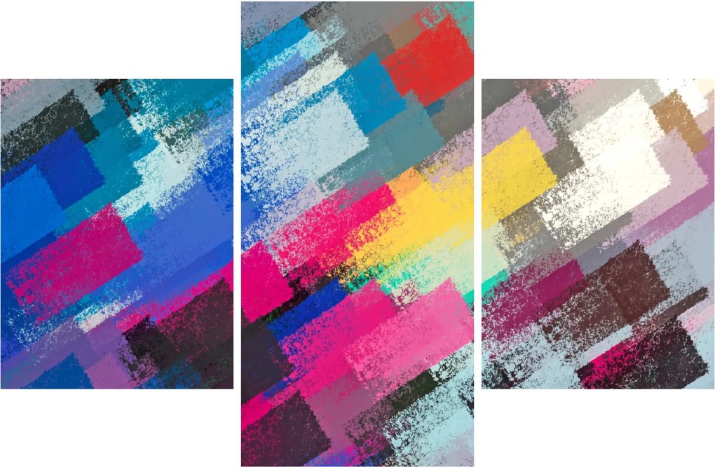 Kép - Színes ecsetvonások (90x60 cm)