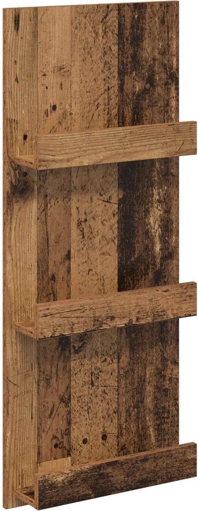 vidaXL Magazin állvány polcokkal Öreg fa 43 x 11 x 102 cm Faanyag